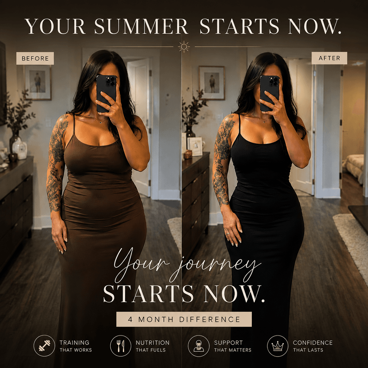 Weight loss transformation — summer ready