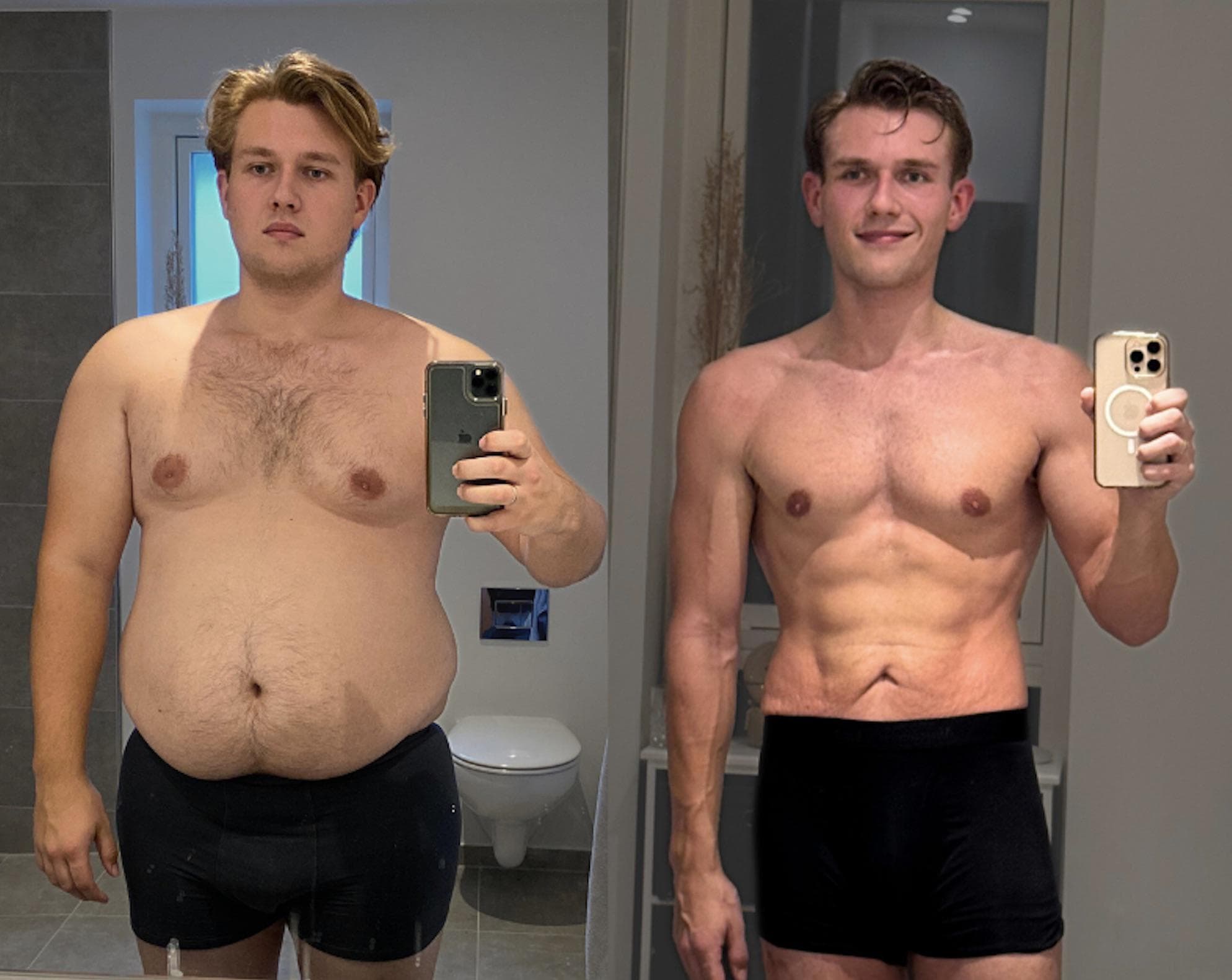 115 lbs lost — before and after